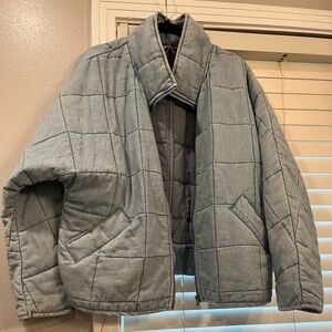 Blue Quilted Jacket